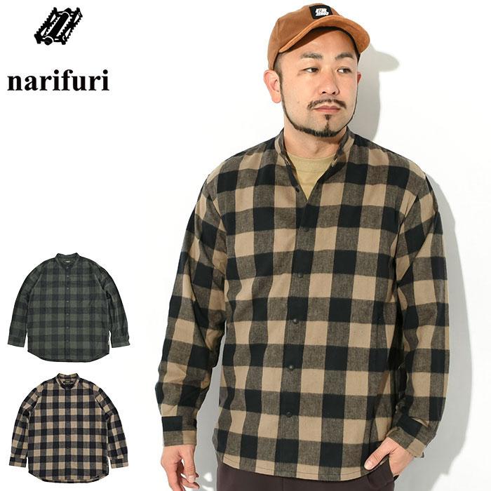 narifuri（ナリフリ） シャツ 長袖 メンズ バック ポケット ネル