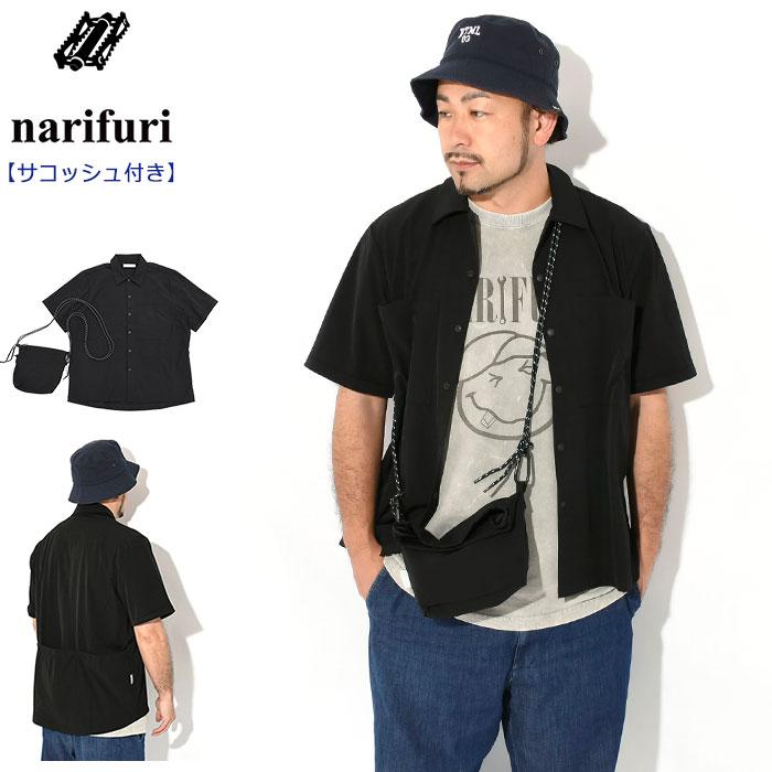 narifuri ナリフリ シャツ 半袖 メンズ バック ポケット ( Back