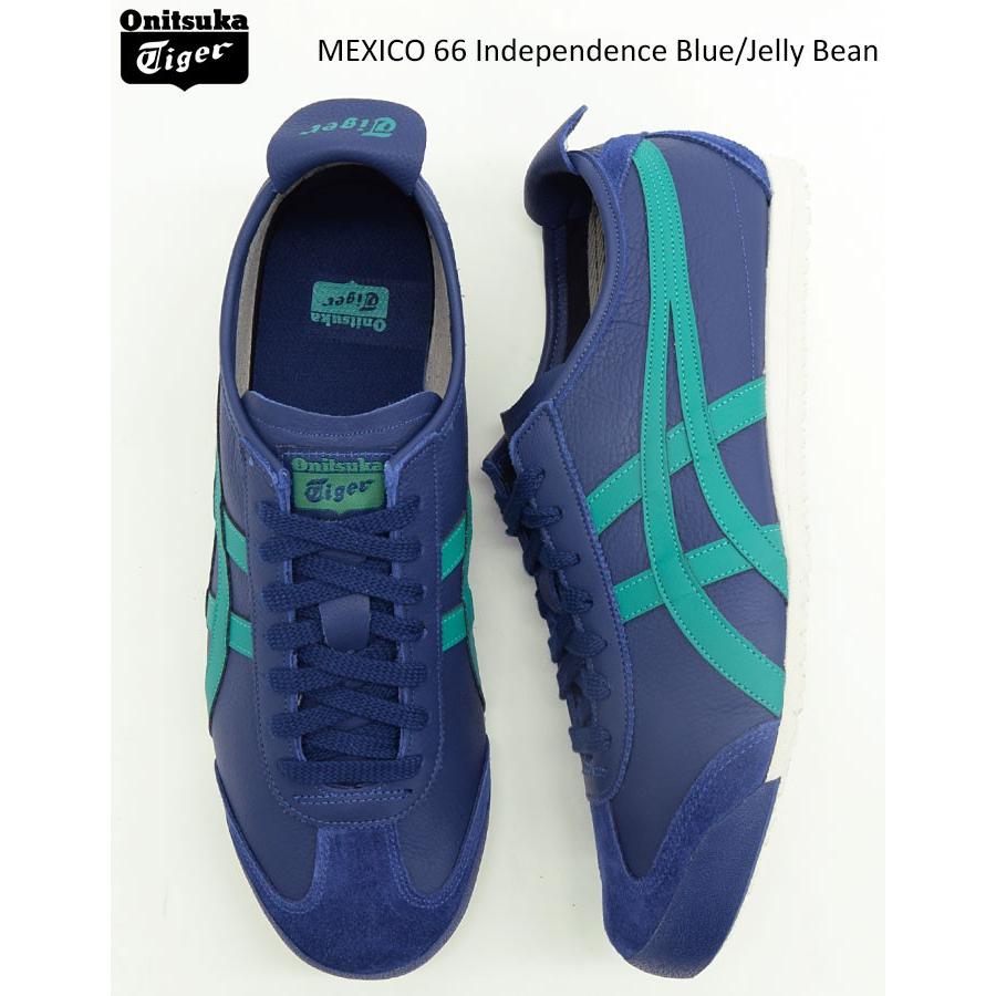 オニツカタイガー スニーカー Onitsuka Tiger メンズ 男性用 メキシコ 66 Independence Blue/Jelly Bean(MEXICO 66 ネイビー 1183A201-400)｜icefield｜02