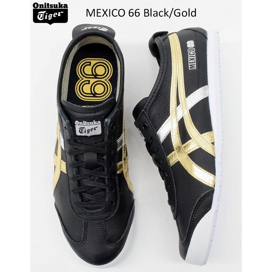 オニツカタイガー スニーカー Onitsuka Tiger メンズ 男性用 メキシコ 66 Black/Gold ( MEXICO 66 ブラック 靴 シューズ D5V2L-9094 )｜icefield｜02