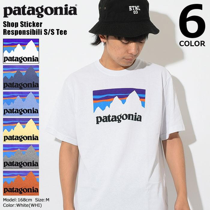 パタゴニア Patagonia Tシャツ 半袖 メンズ ショップ ステッカー レスポンシビリティー Shop Sticker Responsibili Tee Usaモデル Pat Ice Field 通販 Yahoo ショッピング