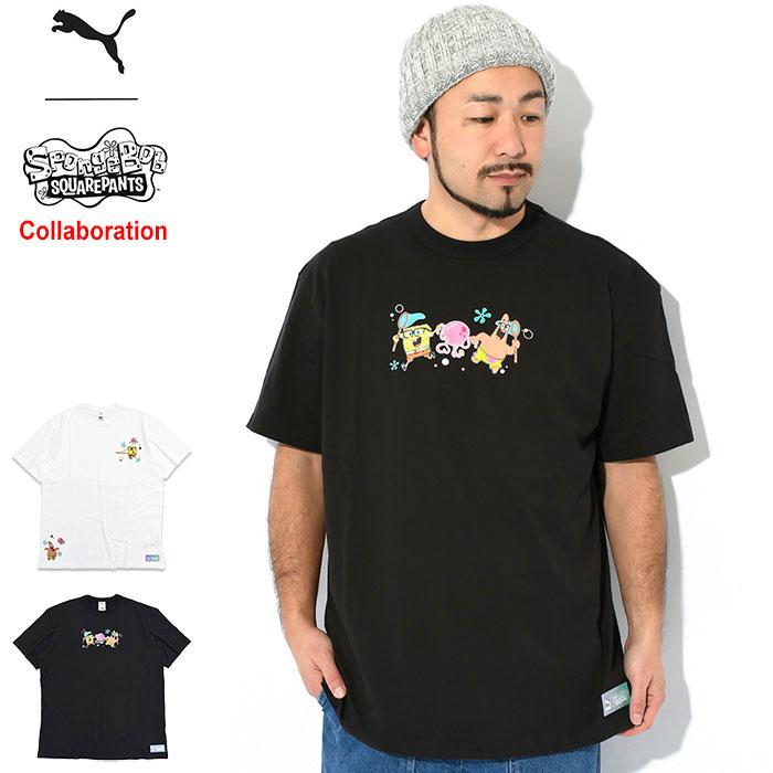PUMA プーマ Tシャツ 半袖 メンズ スポンジボブ グラフィック