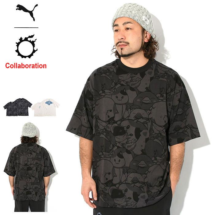 【新品未使用】ファイナル ファンタジー 14 ファイナルファンタジー メンズ 半袖 Tシャツ PUMA（プーマ） XIV×プーマ　Tシャツ　総柄　Sサイズ Tシャツ・アパレル