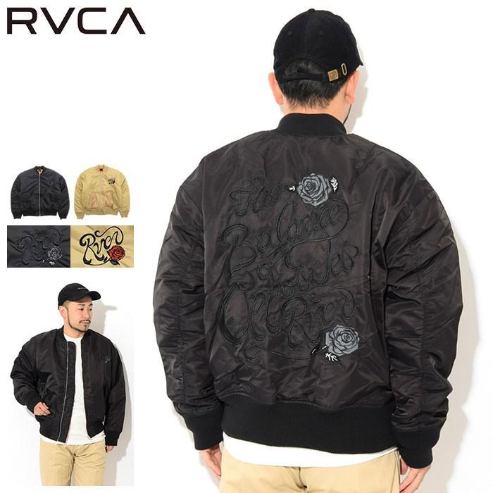 ジャケット・アウター J.S.B. Rose Embroidery MA-1 Jacket RVCA（ルーカ） ジャケット メンズ バランス ローズ エムエーワン