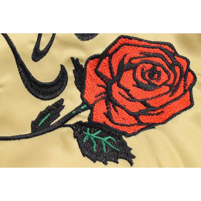 【ネギマ様】RVCA バックデカ刺繍 薔薇刺繍 中綿 MA-1 ジャケット M RVCA（ルーカ） ジャケット メンズ バランス ローズ エムエーワン
