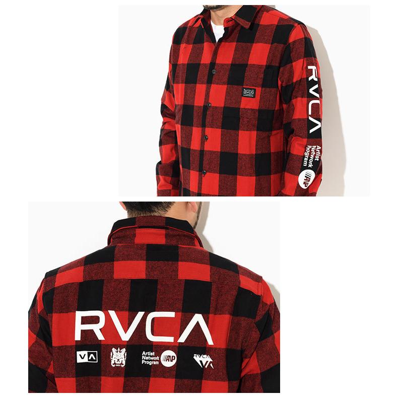 (取寄) ルーカ メンズ ヒューズ フランネル RVCA men Hughes Flannel Pirate Black RVCA（ルーカ） シャツ 長袖 メンズ ブラザーズ フランネル ( Brothers