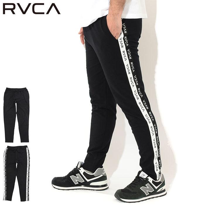 RVCA スウェットパンツ ライン テープ ルーカ BLK S RVCA（ルーカ） パンツ メンズ サイド テープ レギング ( RVCA Side