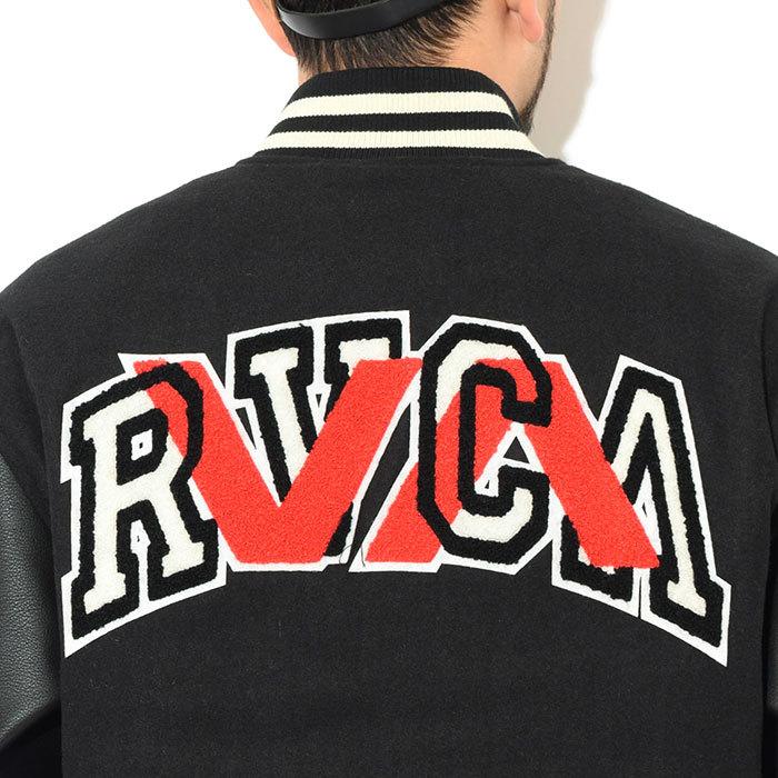 RVCA ルーカ VARSITY LETTERMAN JKT RVCA GRABBER VARSITY LETTERMEN FLEECE JACKET BLUE COAT MEN'S