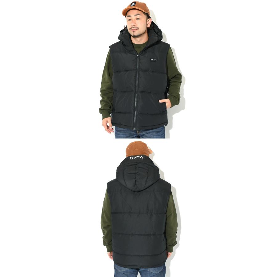 RVCA ルーカ　　バイザー フーディー パファー ジャケット　ほぼ新品 RVCA ルーカ パーカー ジップアップ メンズ 24FW フェイク フル