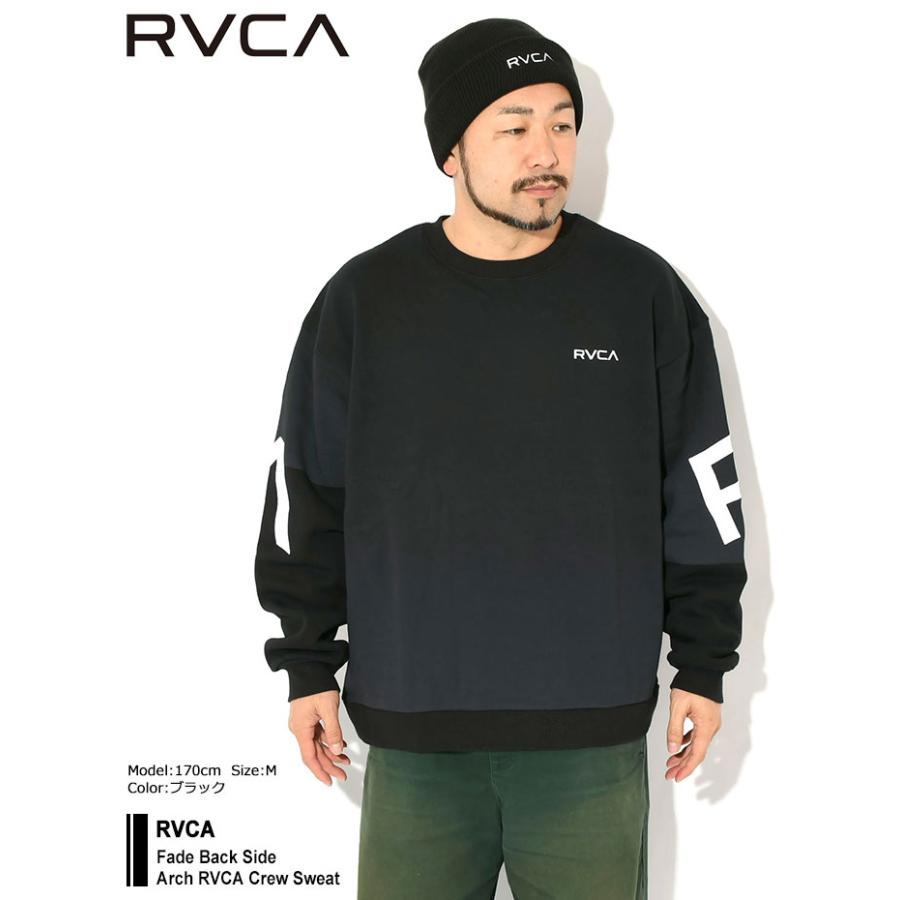 RVCA（ルーカ） トレーナー メンズ フェード バック サイド アーチ