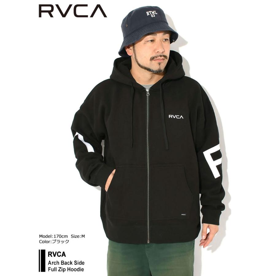 RVCA（ルーカ） パーカー ジップアップ メンズ アーチ バック サイド