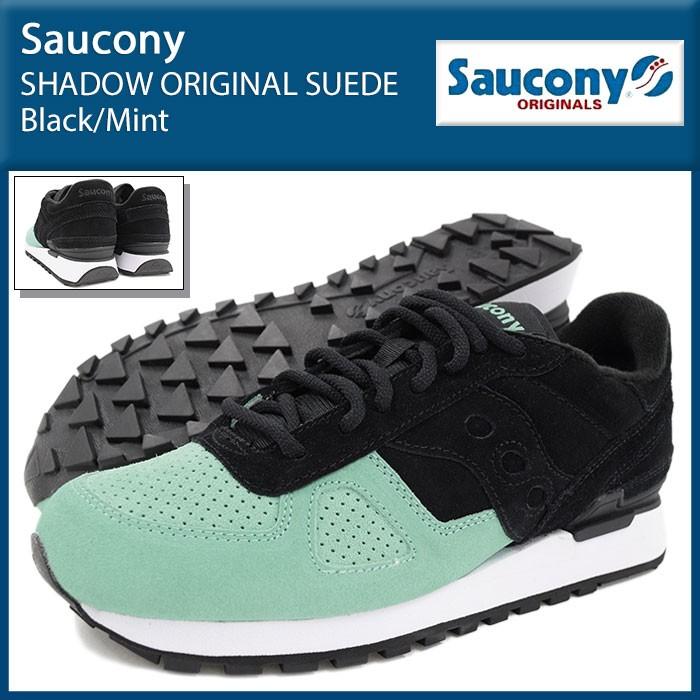 サッカニー スニーカー Saucony メンズ 男性用 シャドウ オリジナル スエード Black/Mint(SAUCONY S70257-6