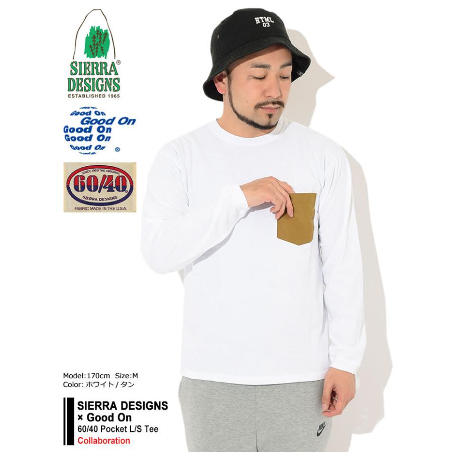 シエラデザインズ Tシャツ 長袖 SIERRA DESIGNS メンズ グッドオン ロクヨン ポケット コラボ (Good On 60/40 Pocket L/S Tee トップス 1512)｜icefield｜06