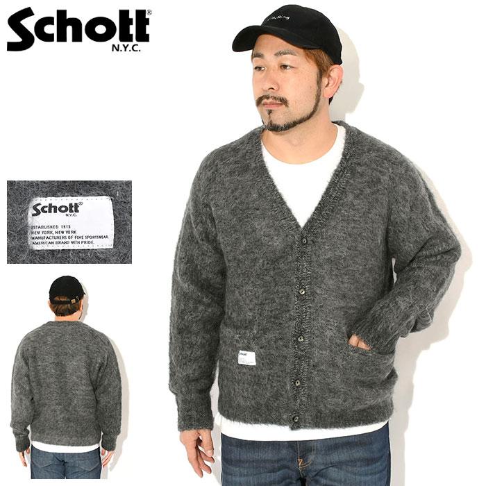 Schott N.Y.C（ショット） カーディガン Schott メンズ モヘア ニット