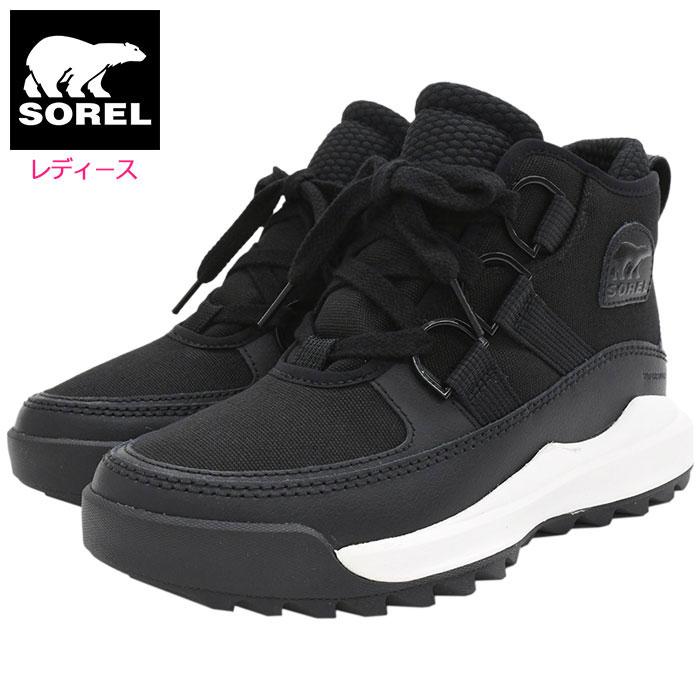 SOREL（ソレル） スニーカー レディース 女性用 アウトアンドアバウト リミックス チャッカ WP Black/Sea Salt ...