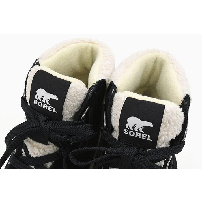 SOREL（ソレル） スノーブーツ レディース 女性用 エクスプローラー 3 ニュー レース ウォータープルーフ Black/Sea Salt ...