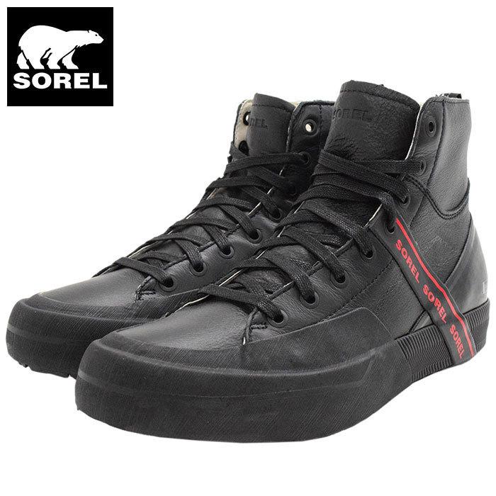 ソレル スニーカー SOREL メンズ 男性用 グリット スニーカー ミッド WP Black/Jet (GRIT SNEAKER MID WP 防水 2021FW ブラック NM4497-010)｜icefield