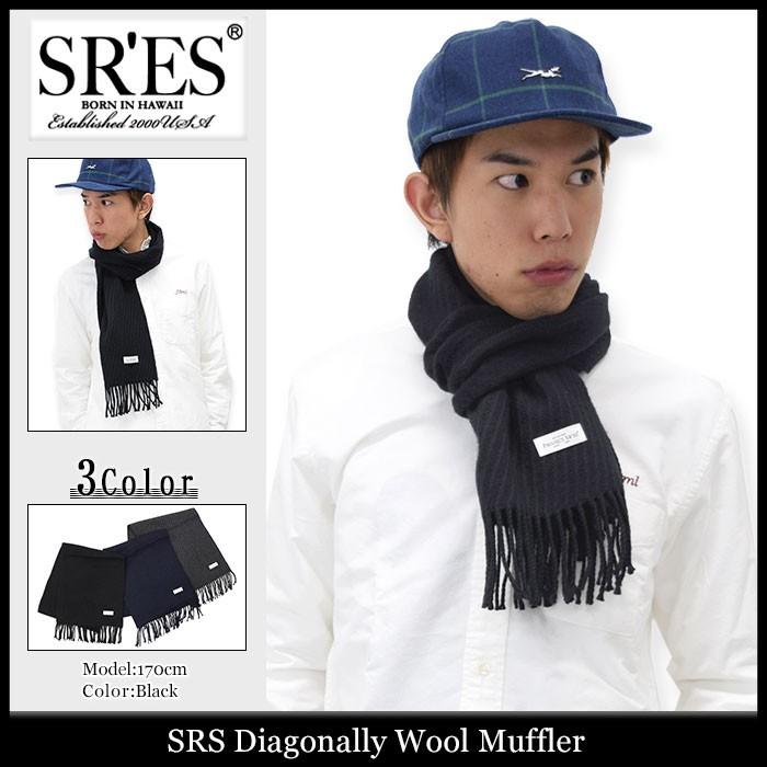 エスアールエス マフラー SRES メンズ ダイアゴナリー ウール(SRS Diagonally Wool Muffler ストール)｜icefield