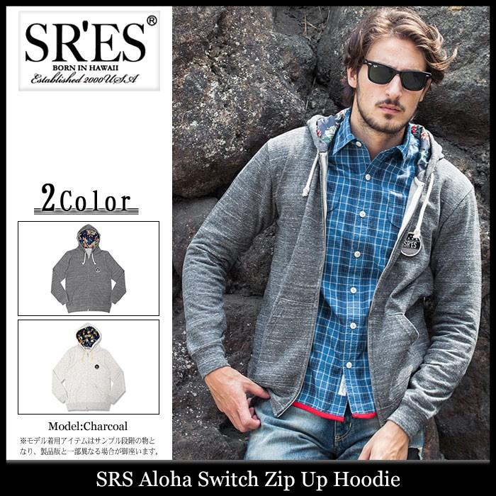 エスアールエス SRES パーカー ジップアップ メンズ アロハ スイッチ ジップ アップ フーディー(Aloha Switch Zip Up Hoodie トップス)｜icefield