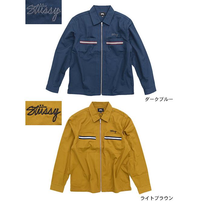 STUSSY ステューシー シャツ 長袖 メンズ Full Zip Work STUSSY ステューシー シャツ 長袖 メンズ Full Zip Work