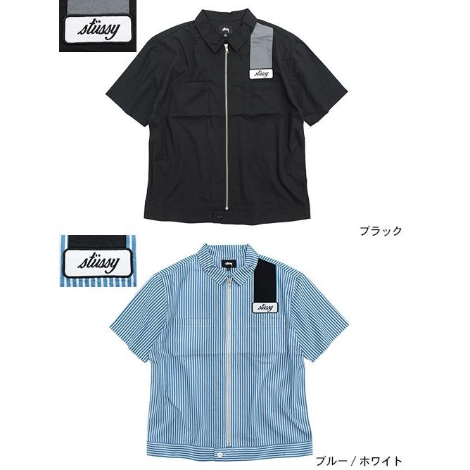 ステューシー ジャケット STUSSY メンズ Zip Up Work S/S Shirt(stussy JKT フルジップ シャツジャケット 半袖  1110029 USAモデル 正規)