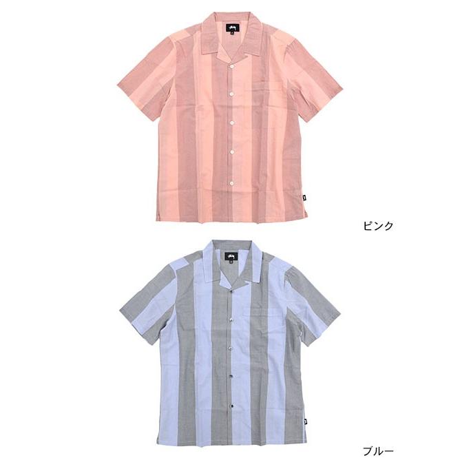 stussy 半袖 オープンカラー シャツ STUSSY（ステューシー） シャツ 半袖 メンズ Bold Stripe ( stussy