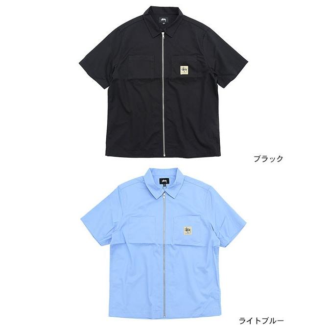 ステューシー シャツ 半袖 STUSSY メンズ Full Zip Work(stussy shirt