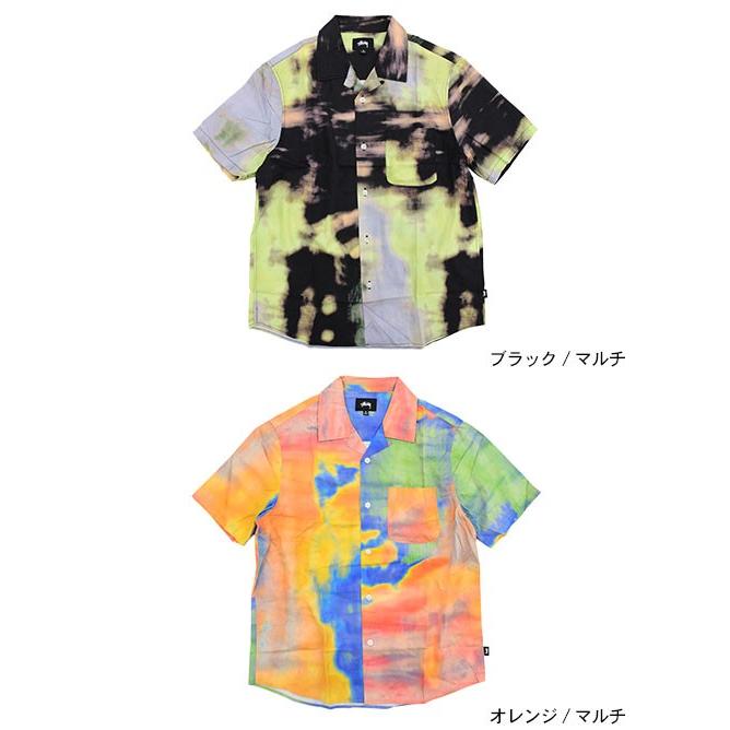 ステューシー シャツ 半袖 STUSSY メンズ Leary(stussy shirt オープン