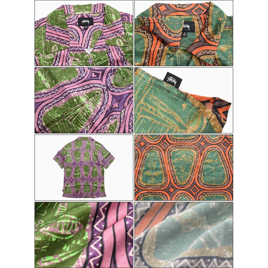 STUSSY ステューシー オープンカラー 半袖シャツ 新品 Lサイズ 麻 STUSSY ステューシー オープンカラー シャツ 新品 Lサイズ麻 T