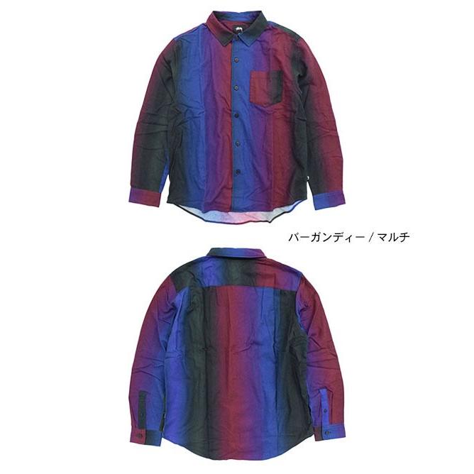 ステューシー シャツ 長袖 STUSSY メンズ Graduated Color ( stussy shirt フランネルシャツ トップス 男性用 1110059 USAモデル 正規)｜icefield｜05