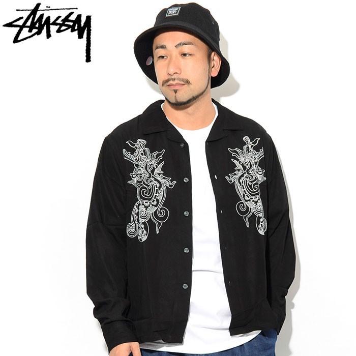STUSSY ステューシー シャツ 長袖 メンズ Embroidered Dragon