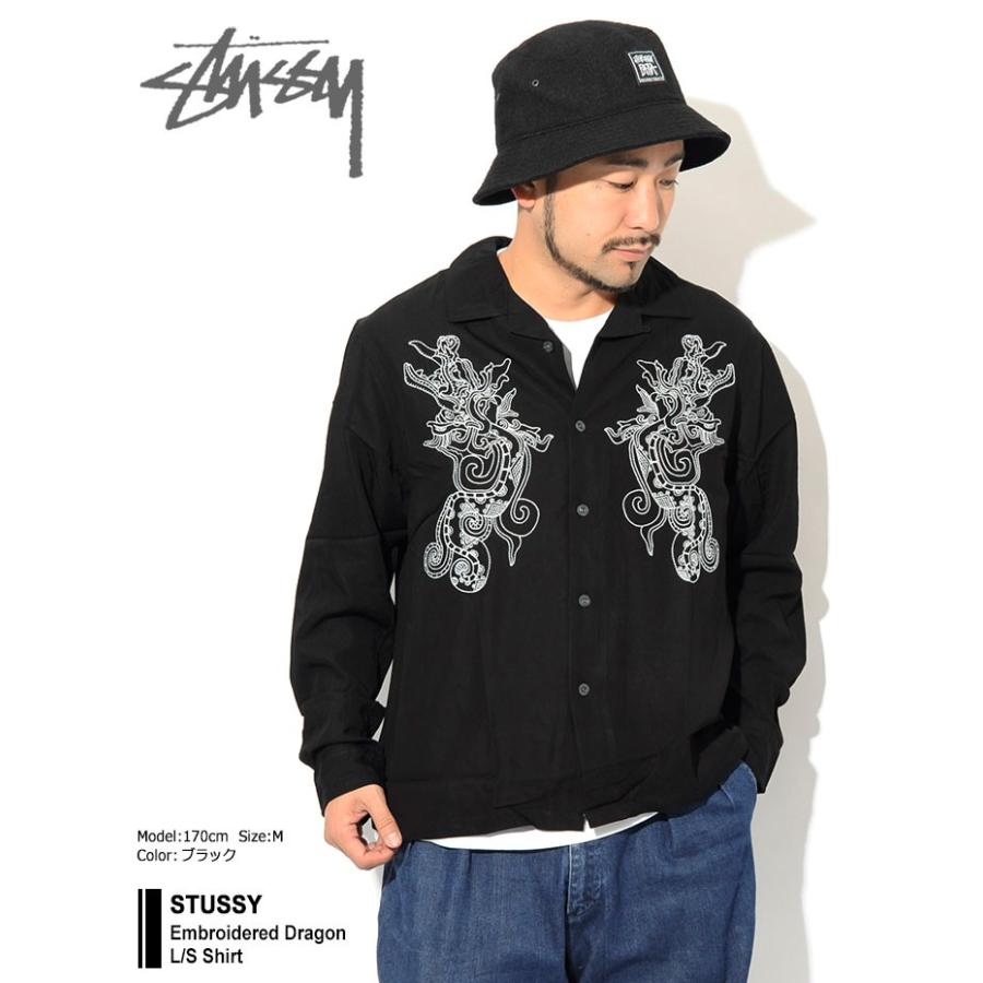 STUSSY ステューシー シャツ 長袖 メンズ Embroidered Dragon