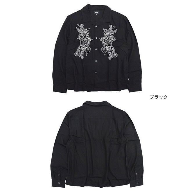 Stussy ドラゴン刺繍 セーター ジャガード刺繍ニット 日本未発売 ブラック Stussy ドラゴン刺繍 セーター ジャガード刺繍ニット 日本未発売