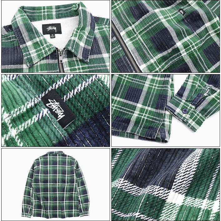 STUSSY ステューシー シャツ 長袖 メンズ Big Wale Cord Zip Up STUSSY ステューシー シャツ 長袖 メンズ Big Wale Cord Zip Up