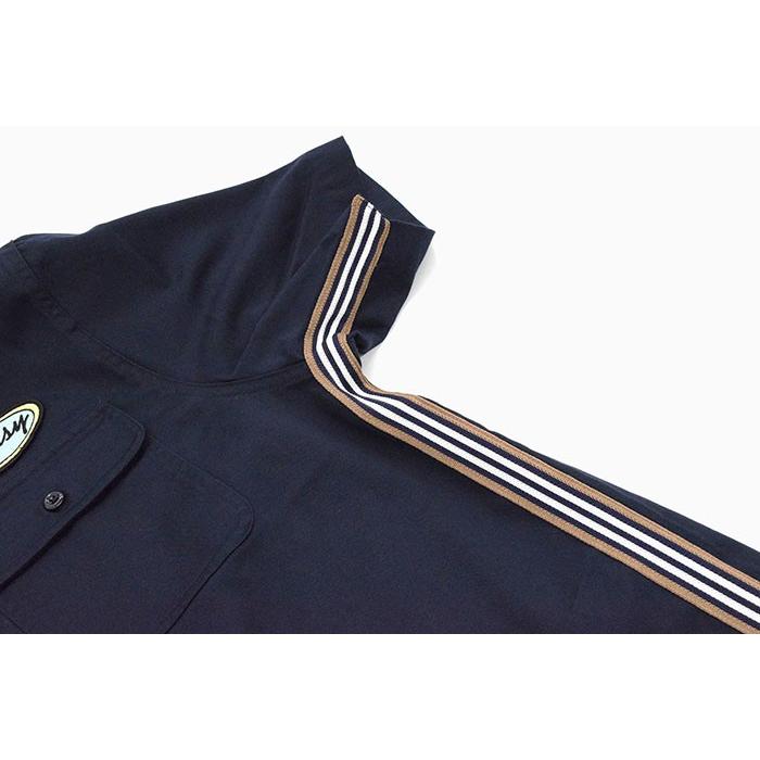 Stüssy ネイビー 半袖ワークシャツ L Side Taped Garage Stussy Navy Side Taped Garage T-Shirt Stussy