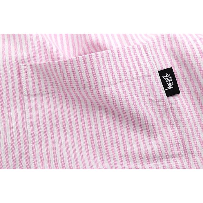 Stussy ピンクストライプ 長袖ギャルソンシャツ S Stussy ピンクストライプ 長袖ギャルソンシャツ S 楽天市場