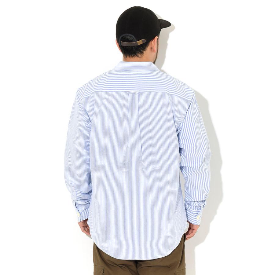 STUSSY ギャルソンシャツ　オックスフォードシャツ Lサイズ　ホワイト　白 STUSSY ステューシー シャツ 長袖 メンズ Big Button Oxford