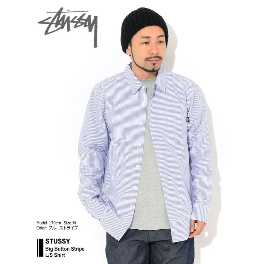 STUSSY ステューシー シャツ 長袖 メンズ Big Button Stripe STUSSY ステューシー シャツ 長袖 メンズ Big Button Stripe
