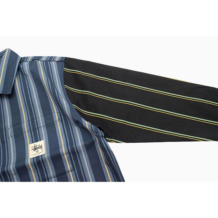 STUSSY（ステューシー） シャツ 長袖 メンズ Mix Stripe Zip Up Work