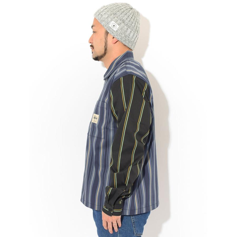 STUSSY（ステューシー） シャツ 長袖 メンズ Mix Stripe Zip Up Work