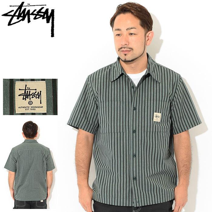 STUSSY ステューシー シャツ 半袖 メンズ Striped Garage STUSSY ステューシー シャツ 半袖 メンズ Striped Garage