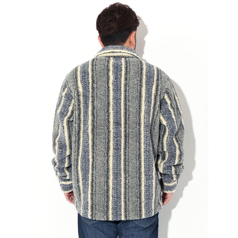 STUSSY ステューシー ジャケット メンズ Stripe Sherpa Shirt STUSSY ステューシー ジャケット メンズ Stripe Sherpa Shirt