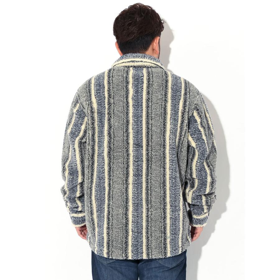 ステューシー ジャケット STUSSY メンズ Stripe Sherpa Shirt ( stussy JKT シェルパ フリースジャケット FLEECE 1110197 USAモデル 正規 )｜icefield｜06