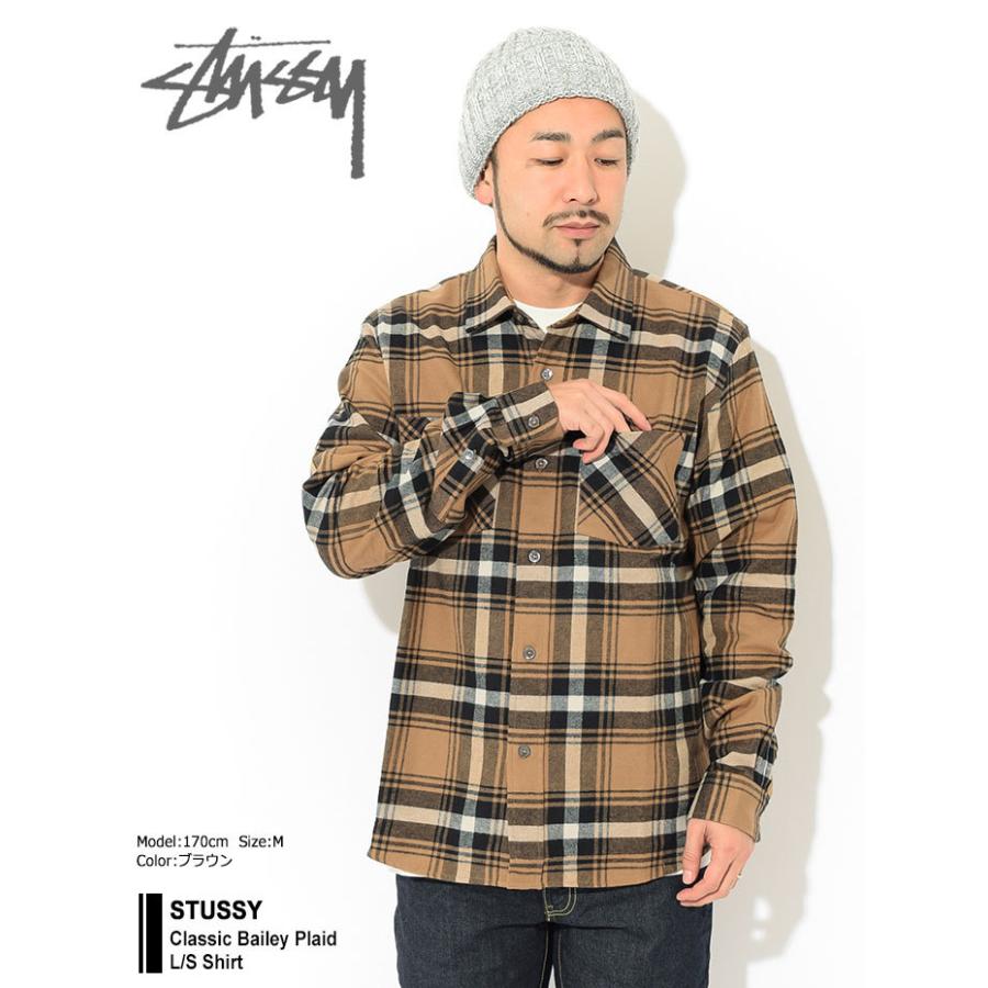 ステューシー シャツ 長袖 STUSSY メンズ Classic Bailey Plaid ( stussy shirt フランネルシャツ ネルシャツ  1110202 USAモデル 正規 )｜icefield｜03