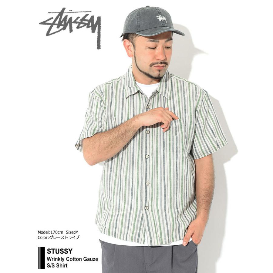 STUSSY（ステューシー） シャツ 半袖 メンズ Wrinkly Cotton Gauze