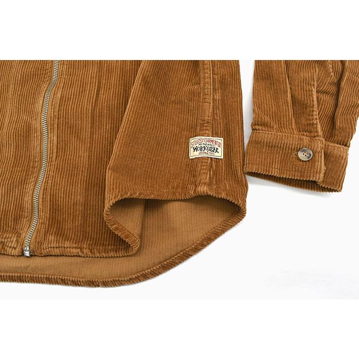 STUSSY ステューシー シャツ 長袖 メンズ Wide Wale Cord Zip