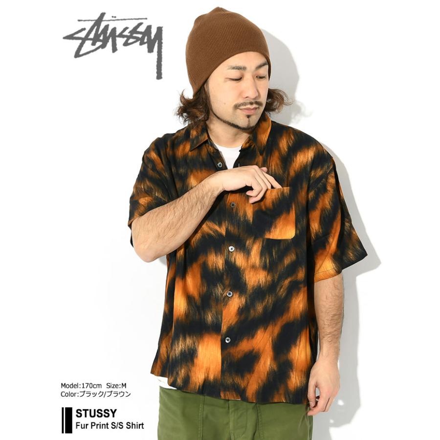 STUSSY ステューシー シャツ 半袖 メンズ Fur Print ( stussy STUSSY ステューシー シャツ 半袖 メンズ Fur Print ( stussy