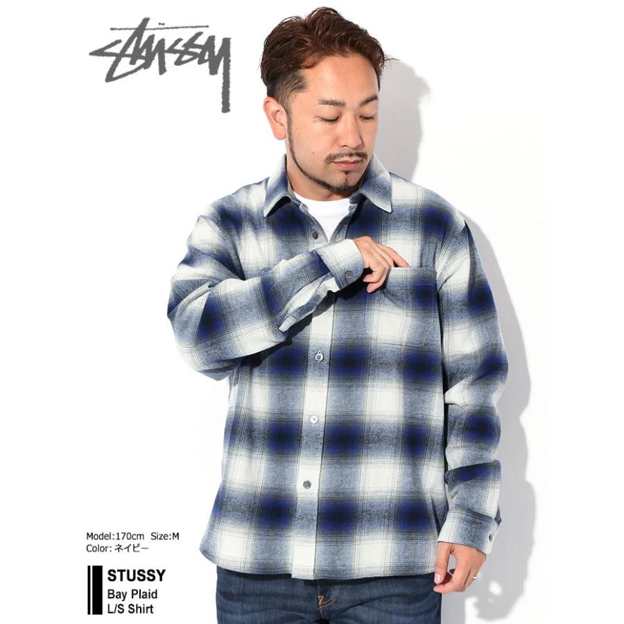 ステューシー シャツ 長袖 STUSSY メンズ Bay Plaid ( stussy shirt チェック カジュアルシャツ トップス 男性用  1110292 USAモデル 正規 )