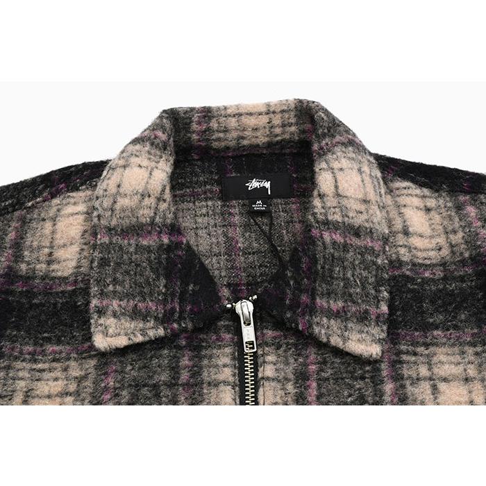 STUSSY ステューシー ジャケット メンズ Wool Plaid Zip Shirt STUSSY ステューシー ジャケット メンズ Wool Plaid Zip Shirt