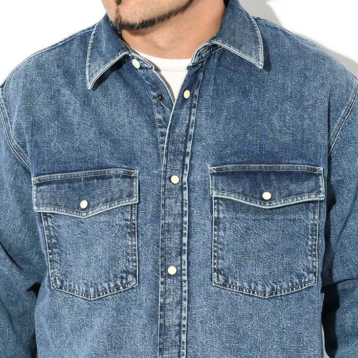 ステューシー シャツ 長袖 STUSSY メンズ Boxy Western Denim ( stussy shirt デニム カジュアルシャツ トップス 男性用 1110320 USAモデル 正規 )｜icefield｜06